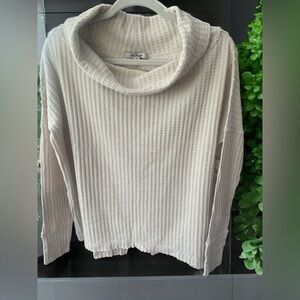 FREE PEOPLE Cozy Stone Cold Thermal Cowl Neck Sweater